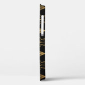 Art Deco: Zwart Goud Naadloze Luxe Case-Mate iPhone Case (Achterkant / Links)