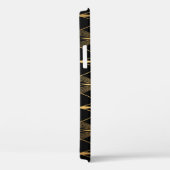 Art Deco: Zwart Goud Naadloze Luxe Case-Mate iPhone Case (Achterkant / Rechts)