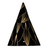 Art Deco: Zwart Goud Naadloze Luxe Feesthoedjes (Rechts)