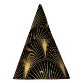 Art Deco Zwart Goud: Naadloze luxe Feesthoedjes (Rechts)