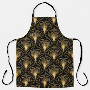 Art Deco Zwart Goud: Naadloze luxe Schort