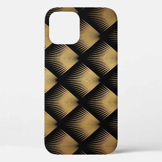 Art Deco, zwart goud patroon. Case-Mate iPhone Case (Achterkant)