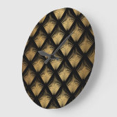 Art Deco, zwart goud patroon. Grote Klok (Hoek)