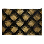 Art Deco, zwart goud patroon. Kussensloop (Achterkant)