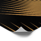 Art Deco, zwart goud patroon. Poster (Hoek)