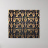 Art Deco Zwart Goud: Retro. Canvas Afdruk (Voorkant)