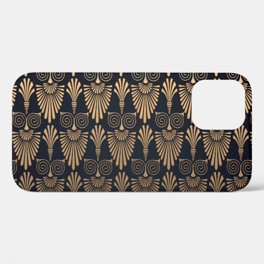 Art Deco Zwart Goud: Retro. Case-Mate iPhone Case (Achterkant (horizontaal))