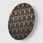 Art Deco Zwart Goud: Retro. Grote Klok (Hoek)