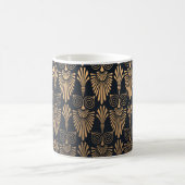 Art Deco Zwart Goud: Retro. Koffiemok (Center)