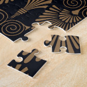 Art Deco Zwart Goud: Retro. Legpuzzel (Zijkant)
