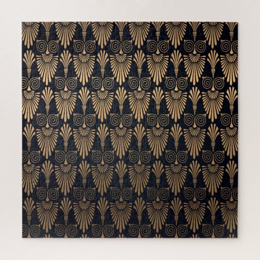Art Deco Zwart Goud: Retro. Legpuzzel (Verticaal)
