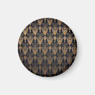 Art Deco Zwart Goud: Retro. Magneet