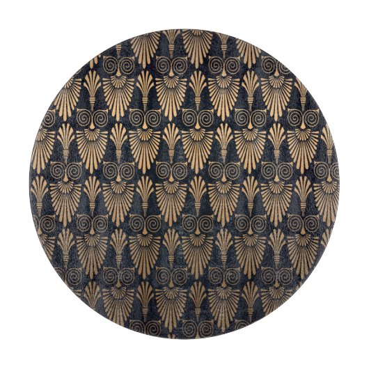 Art Deco Zwart Goud: Retro. Snijplank (Voorkant)
