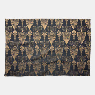 Art Deco Zwart Goud: Retro. Theedoek