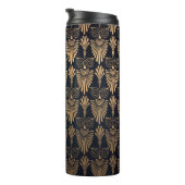 Art Deco Zwart Goud: Retro. Thermosbeker (Geroteerd rechts)