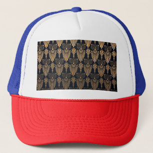 Art Deco Zwart Goud: Retro. Trucker Pet