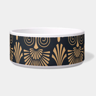Art Deco Zwart Goud: Retro. Voerbakje