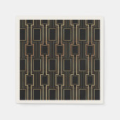 Art Deco Zwart Goud Servet (Voorkant)