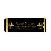 Art Deco Zwart Goud uit de jaren 20 Etiket (Voorkant)