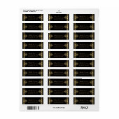 Art Deco Zwart Goud uit de jaren 20 Etiket (Full Sheet)
