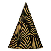 Art Deco: Zwart Gouden Schalen. Feesthoedjes (Links)