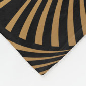 Art Deco: Zwart Gouden Schalen. Fleece Deken (Hoek)