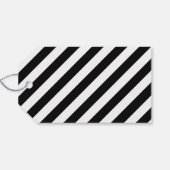 Art Deco Zwart Monogram Huwelijksgeschenk Cadeaulabel (Achterkant Horizontaal)