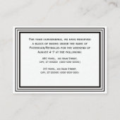 Art Deco Zwart WHT Lijst #1 Accommodaties Informatiekaartje (Achterkant)