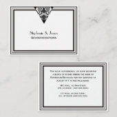 Art Deco Zwart WHT Lijst #1 Accommodaties Informatiekaartje (Voorkant / Achterkant)