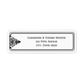  Art Deco Zwart WHT Lijst #1 Retouradres Etiket (Voorkant)