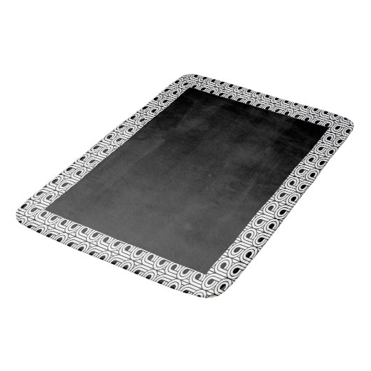 Art Deco Zwart-wit Badmat met patroon (Gekanteld)