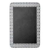 Art Deco Zwart-wit Badmat met patroon (Voorkant Verticaal)