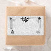 Art Deco Zwart Wit Blank Mailing Label (Insitu)