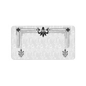 Art Deco Zwart Wit Blank Mailing Label (Voorkant)