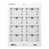 Art Deco Zwart Wit Blank Mailing Label (Full Sheet)