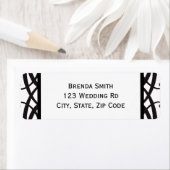 Art Deco Zwart Wit Bruiloft Adresetiketten Etiket (Insitu)