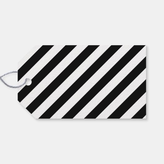  Art Deco Zwart Wit Bruiloft Dank u Cadeaulabel (Achterkant Horizontaal)