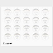 Art Deco  Zwart & Wit Ronde Sticker (Vel)