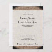 Art Deco zwart-wit skyline glamour bruiloft Kaart (Achterkant)