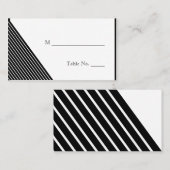 Art Deco Zwart Wit Streep Bruiloft Plaats Kaarten Plaatskaartje (Voorkant / Achterkant)