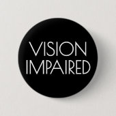 Art Deco Zwart Wit Typografie Visueel Beperkt Ronde Button 5,7 Cm (Voorkant)