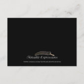 Art Deco Zwart Witte Medaillon Trouwreceptie Informatiekaartje (Achterkant)