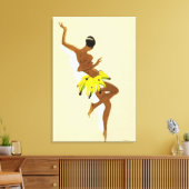 Art Deco | Zwarte Donder door Paul Colin Canvas Afdruk (Insitu (Woonkamer))