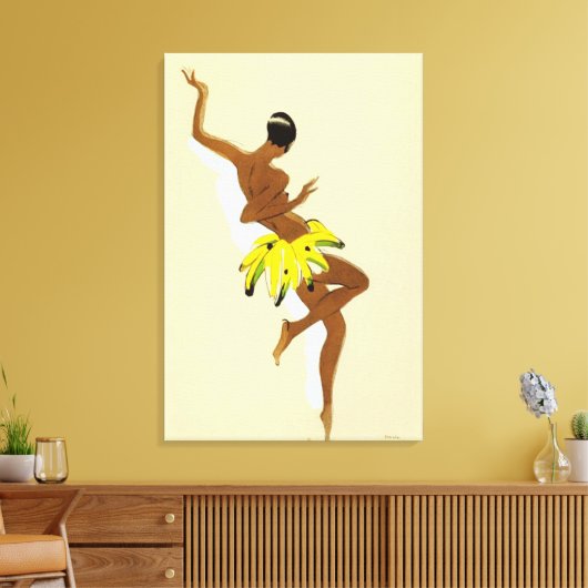 Art Deco | Zwarte Donder door Paul Colin Canvas Afdruk (Insitu (Woonkamer))