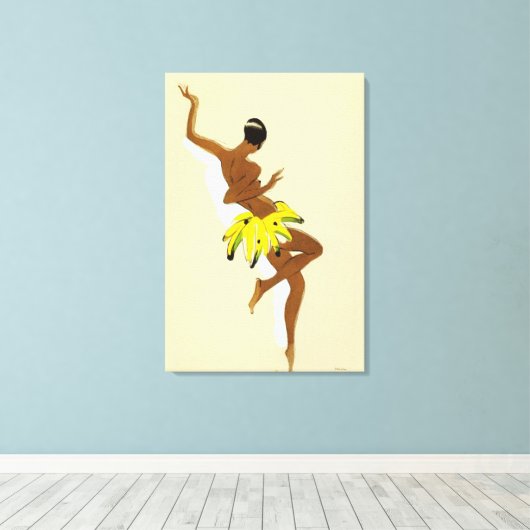 Art Deco | Zwarte Donder door Paul Colin Canvas Afdruk (Insitu (Houten vloer))