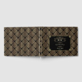 Art Deco Zwarte Gatsby 1920s Trouwdag Gastenboek (Volledig)