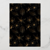 Art Deco Zwarte Gouden Folie Script Klassieke Trou Folie Uitnodiging (Achterkant)