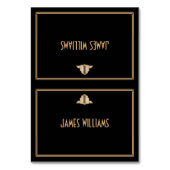 Art Deco Zwarte Great Gatsby Plaatskaartjes Kaart (Voorkant)