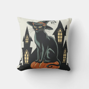 Art Deco Zwarte Kat 2024 Kussen