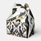 Art Deco Zwarte Katten Bedankdoosjes (Achterkant)